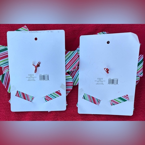 NWT celebrate it! Candy cane striped theme Christmas Xmas tree bows 2 total - Picture 5 of 6